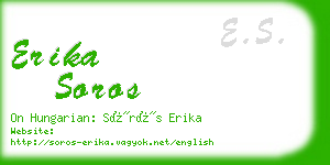 erika soros business card